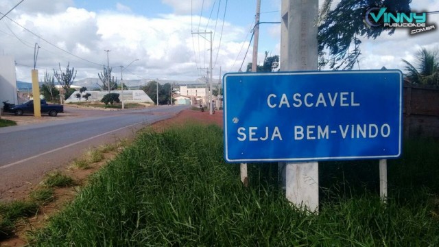 Placa de sejam bem vindos no distrito de Cascavel, município de Ibicoara na Chapada Diamantina 