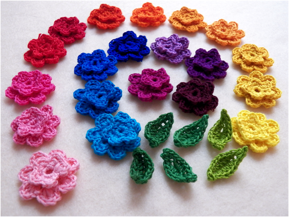 micro crochet flower with embroidery thread tutorial - how to