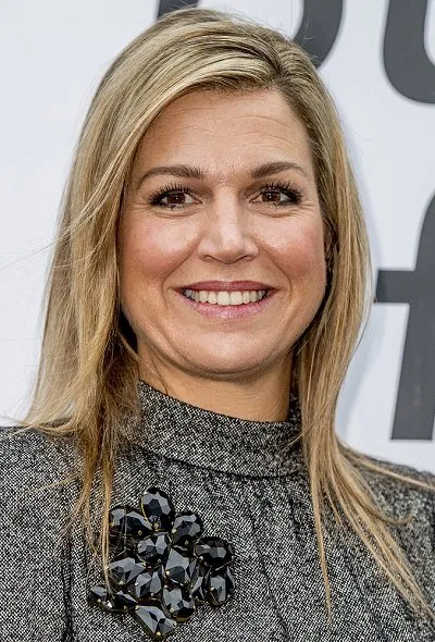 Queen Maxima wore Dolce and Gabbana Microprint Wool Sheath Dress, Christian Louboutin pumps