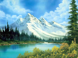 ross bob painting mountain landscape mountains paintings paint acrylic easy landscapes scene famous painter pretty watercolor scenery canvas water nature