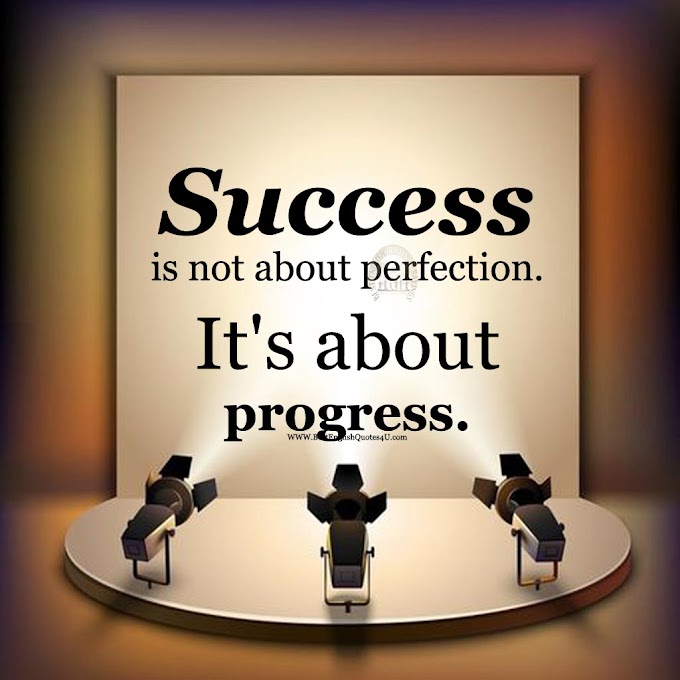 Success is not about perfection. It's about ...