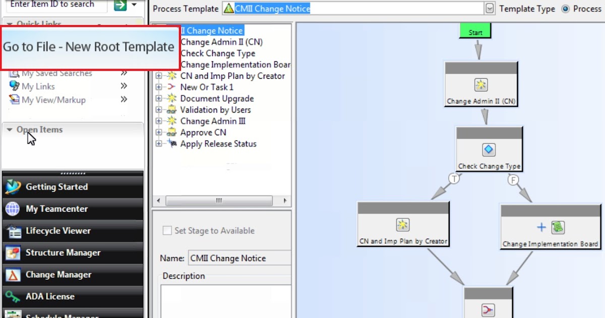 Teamcenter Open Gate: WorkFlow Designer : Create WorkFlow