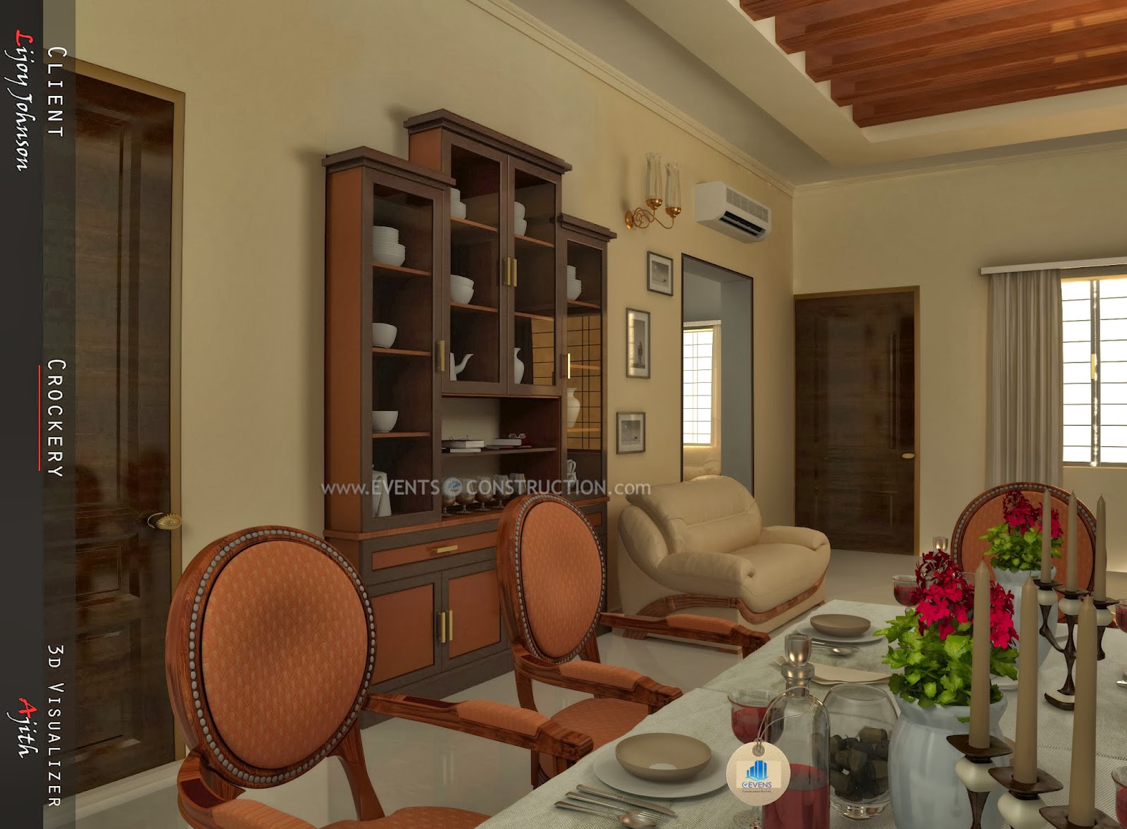 Evens Construction Pvt Ltd Crockery Shelf For Dining Area