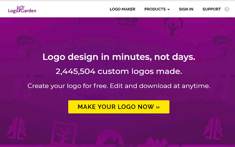 LogoGarden offers tons of options to make a unique business logo