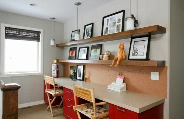 Oficinas para dos en casa - Colores en Casa