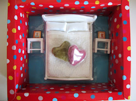 Lundby dolls' house bedroom set 60.2062, in original packaging.