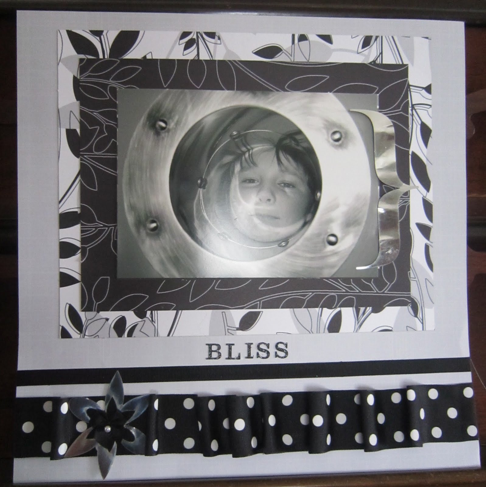 Stamping, Scrapbooking and Card Hobbyist Black And White Layout