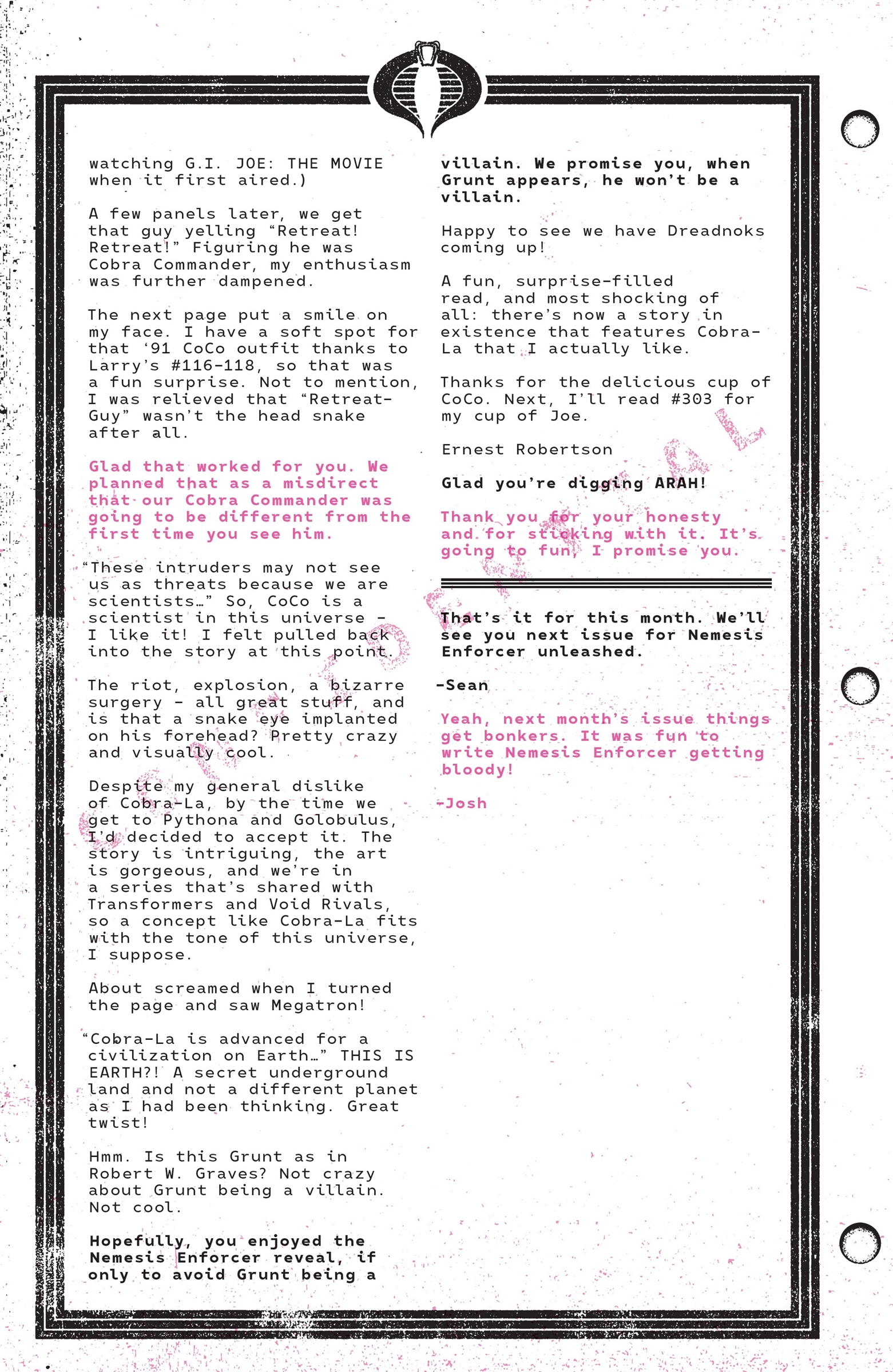 Cobra Commander (RAH) chapter 3 page 26