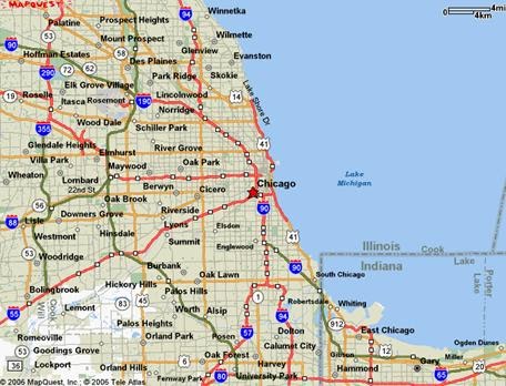 road map of chicago