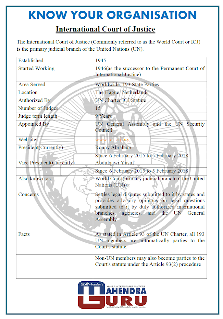 Know Your Organisation : ICJ