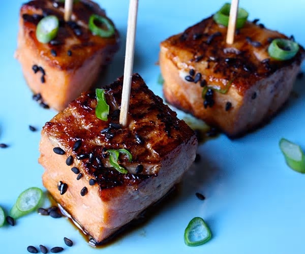 Better Body Teriyaki Salmon Bites