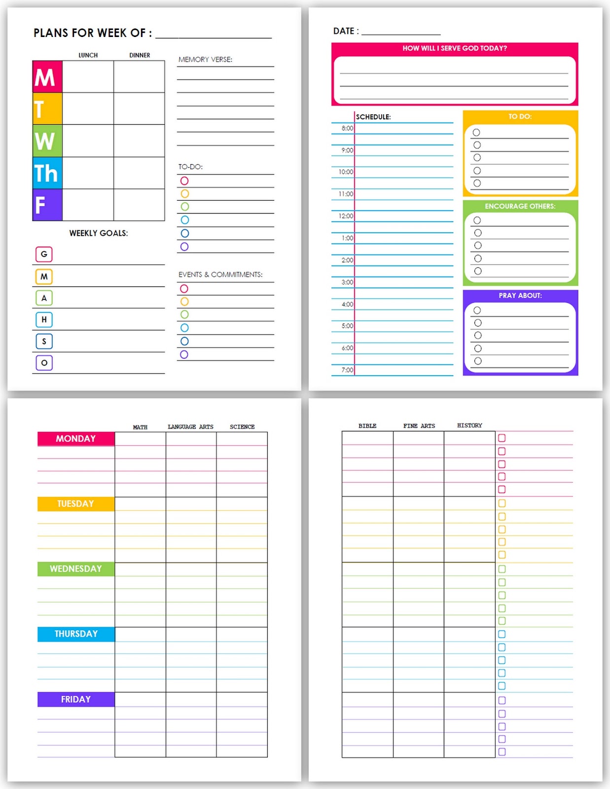 Weekly And Daily Planner with Coordinating Lesson Planning Pages My Weekly And Daily Planner with Coordinating Lesson Planning Pages My