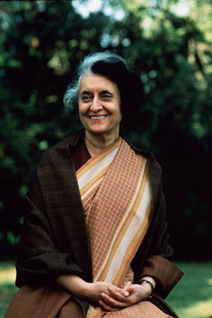 Indira Gandhi Former Prime Minister of India Vector Illustration