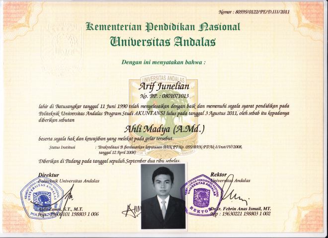 Ijazah S1 Akuntansi Kosong Cara Golden