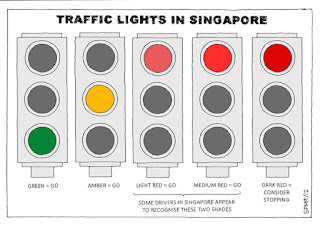 Traffic lights in Singapore