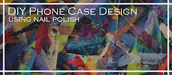phone case diy polish nail using paint swipe purple orange silver brush rainbow pink