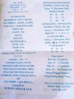 Prediksi Syair Hk 11 Desember 2020 Prediksi Hk Pangkalantoto