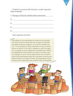 Apoyo Primaria Español 4to Bloque II lección 6 Escribir un instructivo para elaborar manualidades 