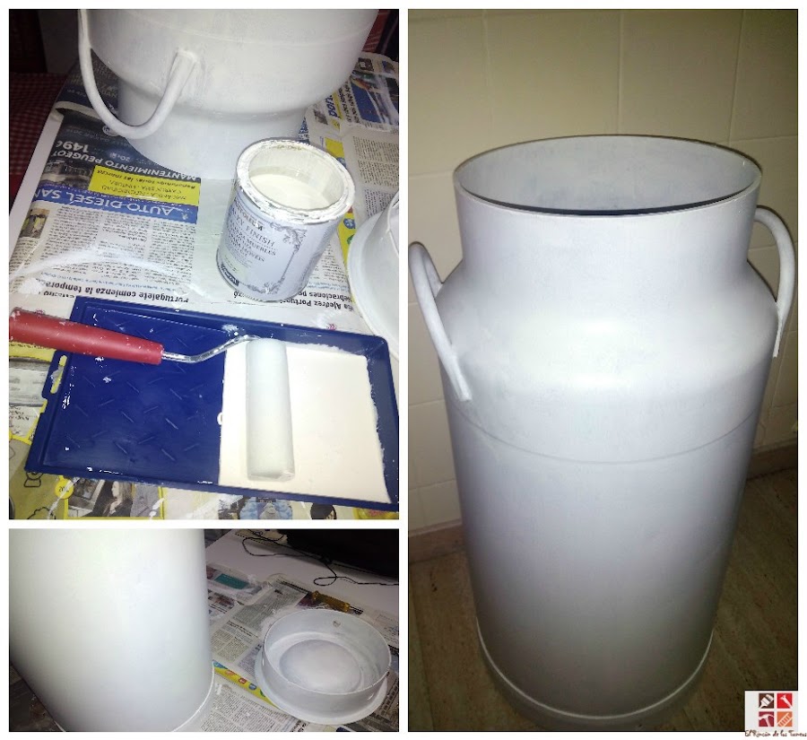 lechera pintada a mano