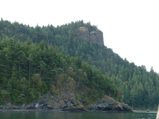Eagle Cliff on Cypress Island from Rosario Strait in the San Juan Islands