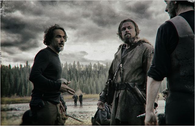 Iñárritu y DiCaprio en el rodaje de "El Renacido"