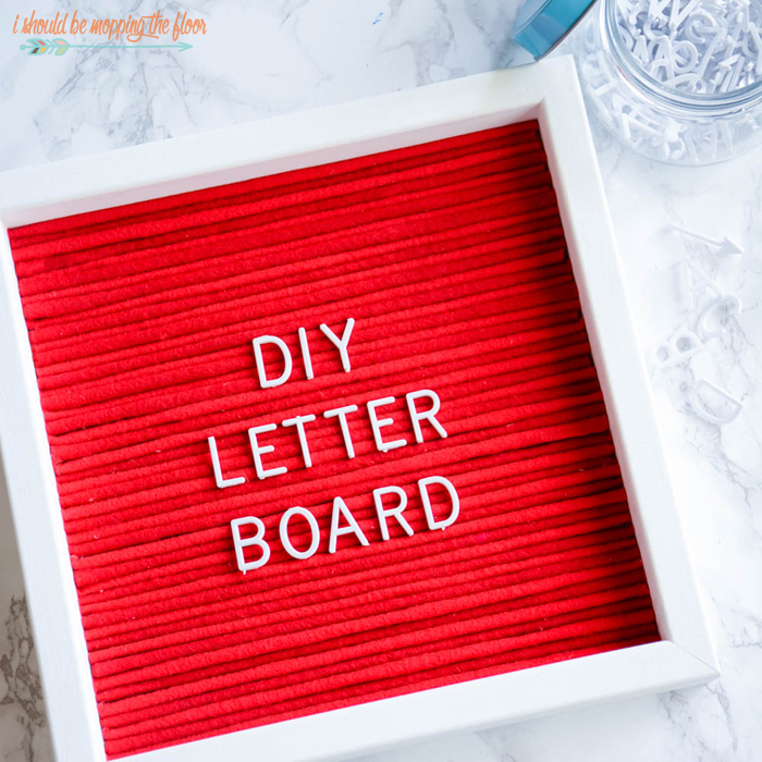 DIY Letter Board | Complete photo tutorial on how to create your own custom (FUN!) letter board for less than $15.  The colors and possibilities are endless!