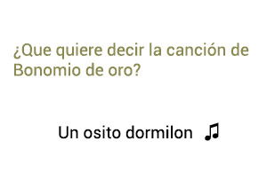 Significado de la canción Un Osito Dormilon Binomio de Oro Jorge Celedón Jean Carlos Centeno.
