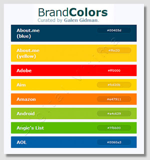Brandcolors - Cores hexadecimais de famosas marcas da internet