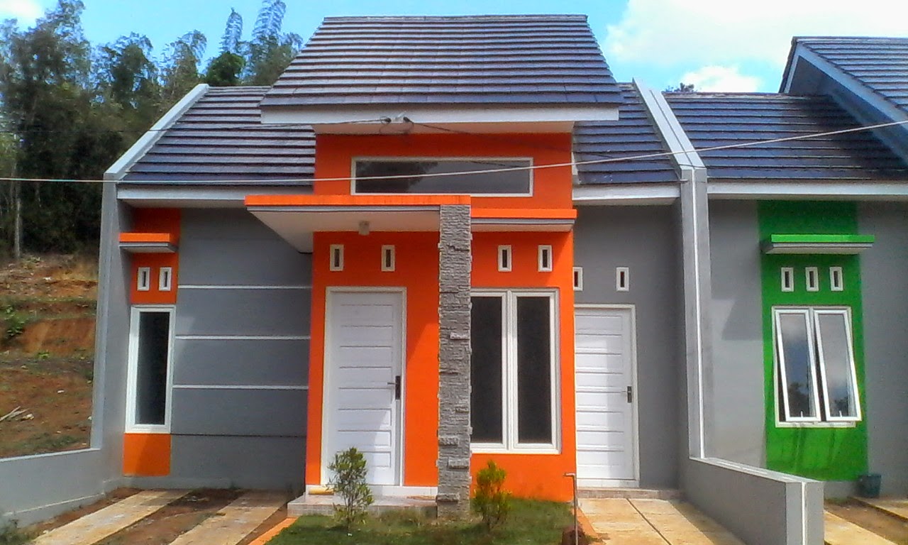 43 Contoh Cat Rumah Minimalis Warna Orange Yang Nampak Modern - Desain