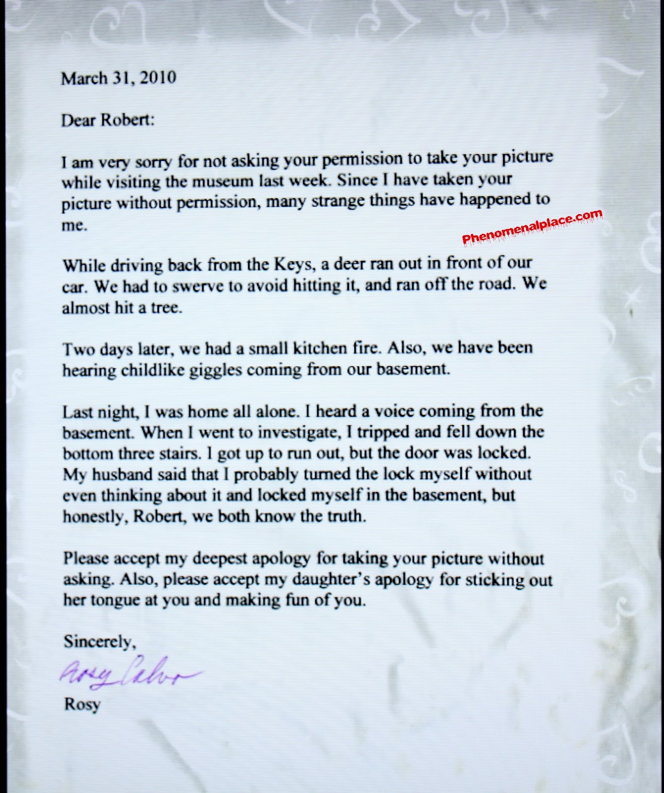 sorry letters