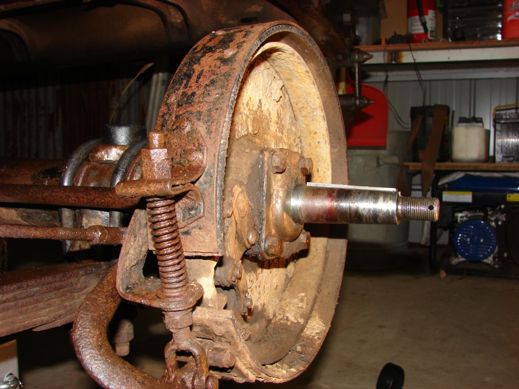 "Monty" The 1928 Chevrolet Resto Rear brakes removed today
