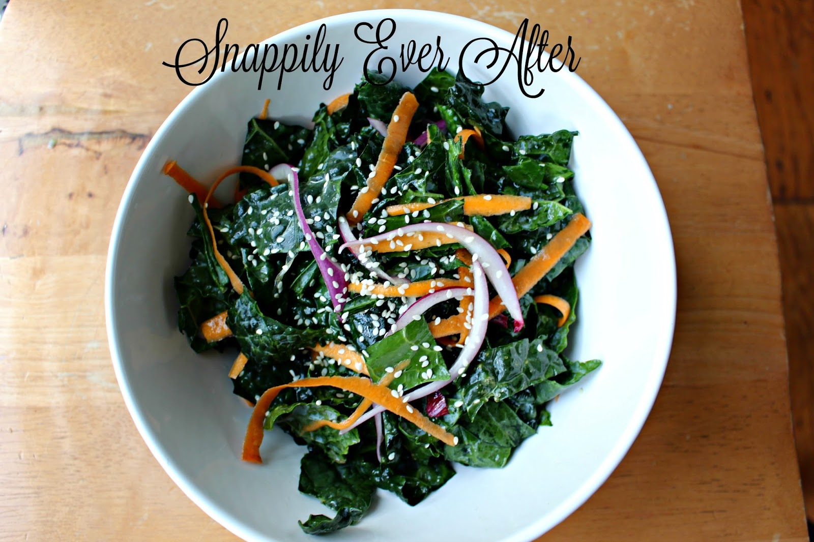 Snappily Ever After Sesame Kale Salad