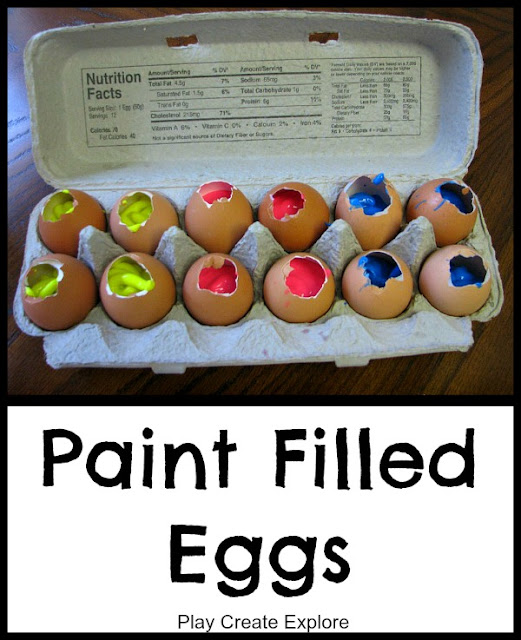 Play Create Explore Paint Filled Eggs