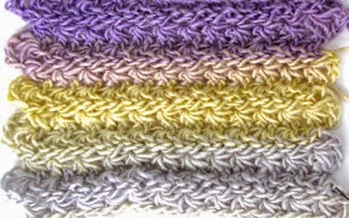 Starlooper Crochet Star Stitch Mobius Cowl in a long striping color shading yarn