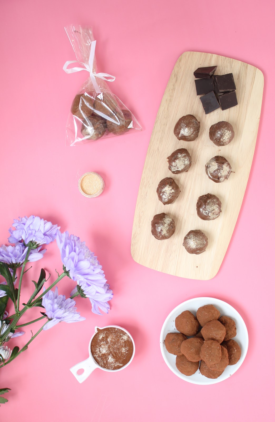 dairy-free dark chocolate rose water truffles