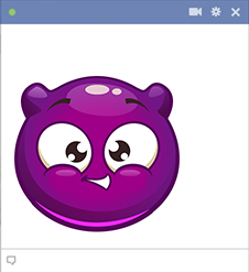 Purple bubble face