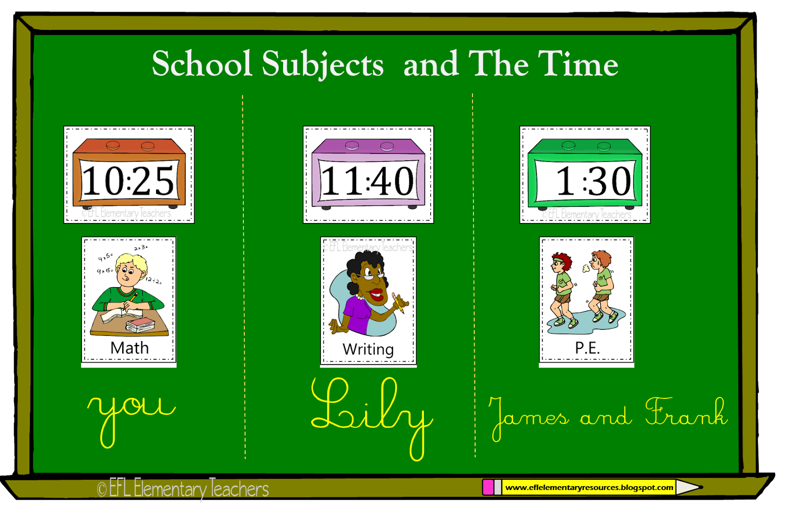 School subjects. School subjects Flashcards. Time Flashcards. Flashcards for time.