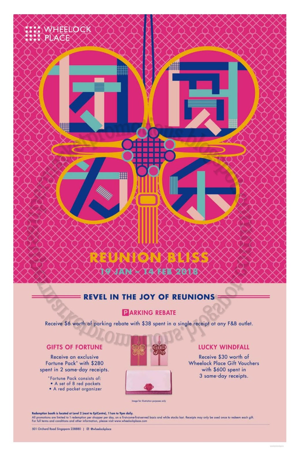 Wheelock Place CNY Events & Promotions 19 January 14 February 2018