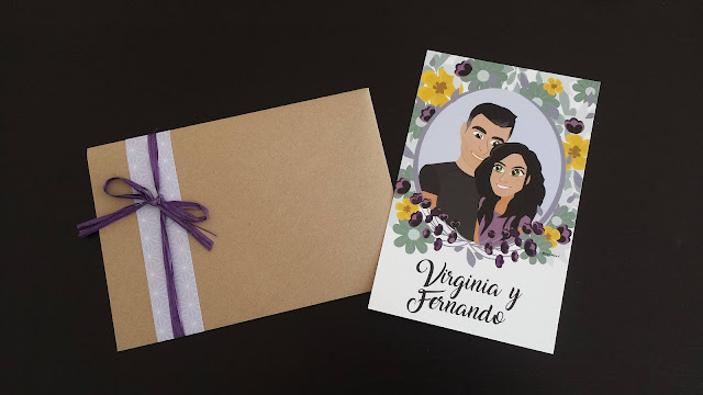 invitaciones de boda ilustradas