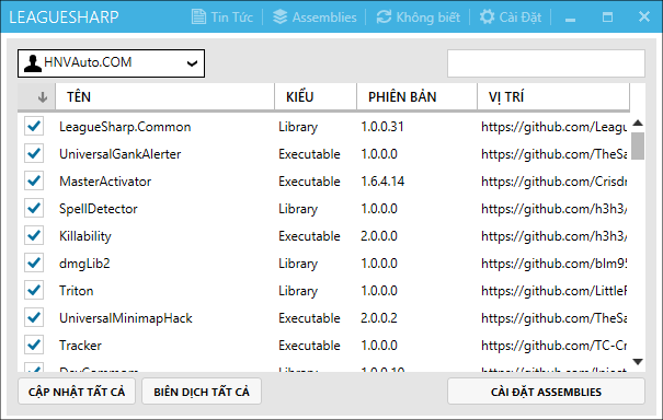 Hướng dẫn cách sử dụng tool LeagueSharp L# 