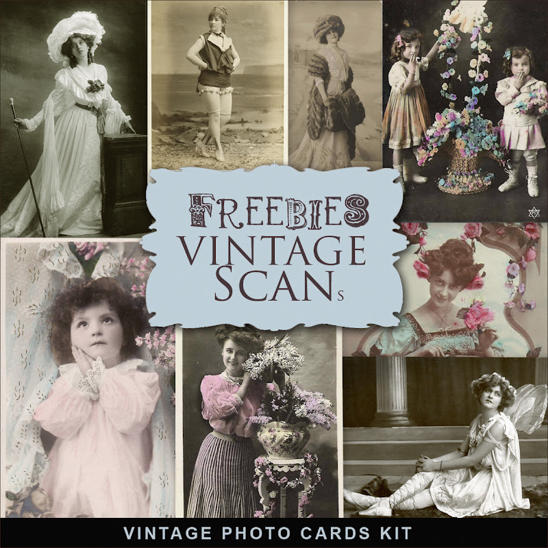 Freebies Vintage Photo Card KitFar Far Hill Free database of digital
