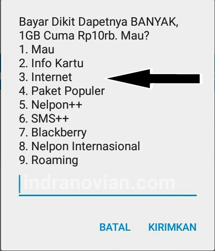 Cara Daftar Paket Chatting Sebulan Internet Sememi