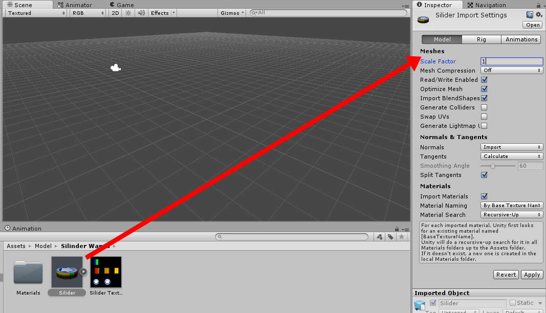 Mesh import. Import settings Blender.