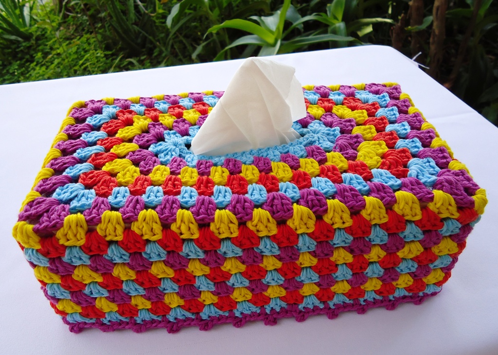 Stitch of Love: Cheerful Tissue Box Cover