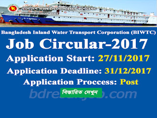 Bangladesh Inland Water Transport Corporation (BIWTC) Job Circular 2017 