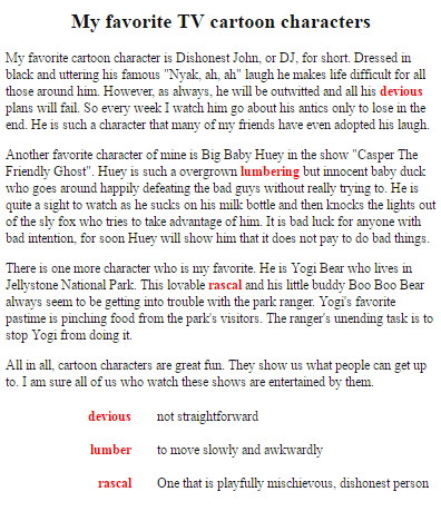 My favorite person essay