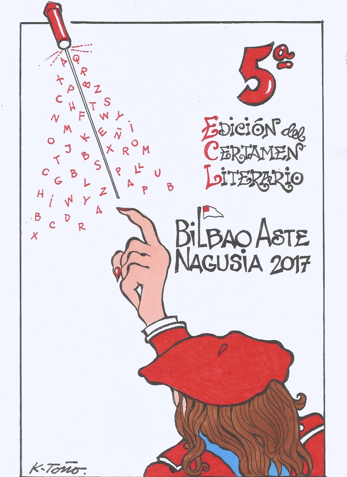 Asociación Plaza Nueva Idazleak: Ya hay portada para la antología del 5º  Certamen Literario Bilbao Aste Nagusia