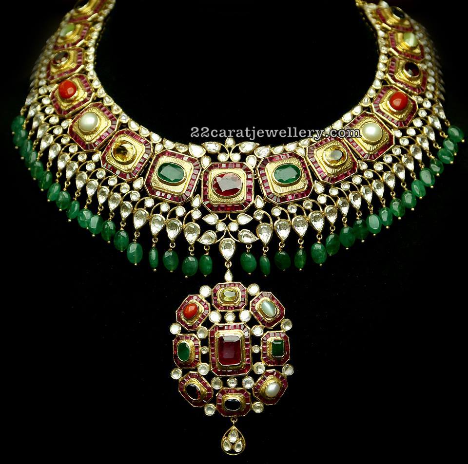 Kundan stone necklace Clearance