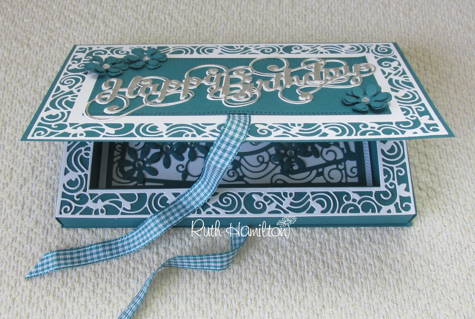 A Passion For Cards Happy Birthday Shadow box card Tonic Studios