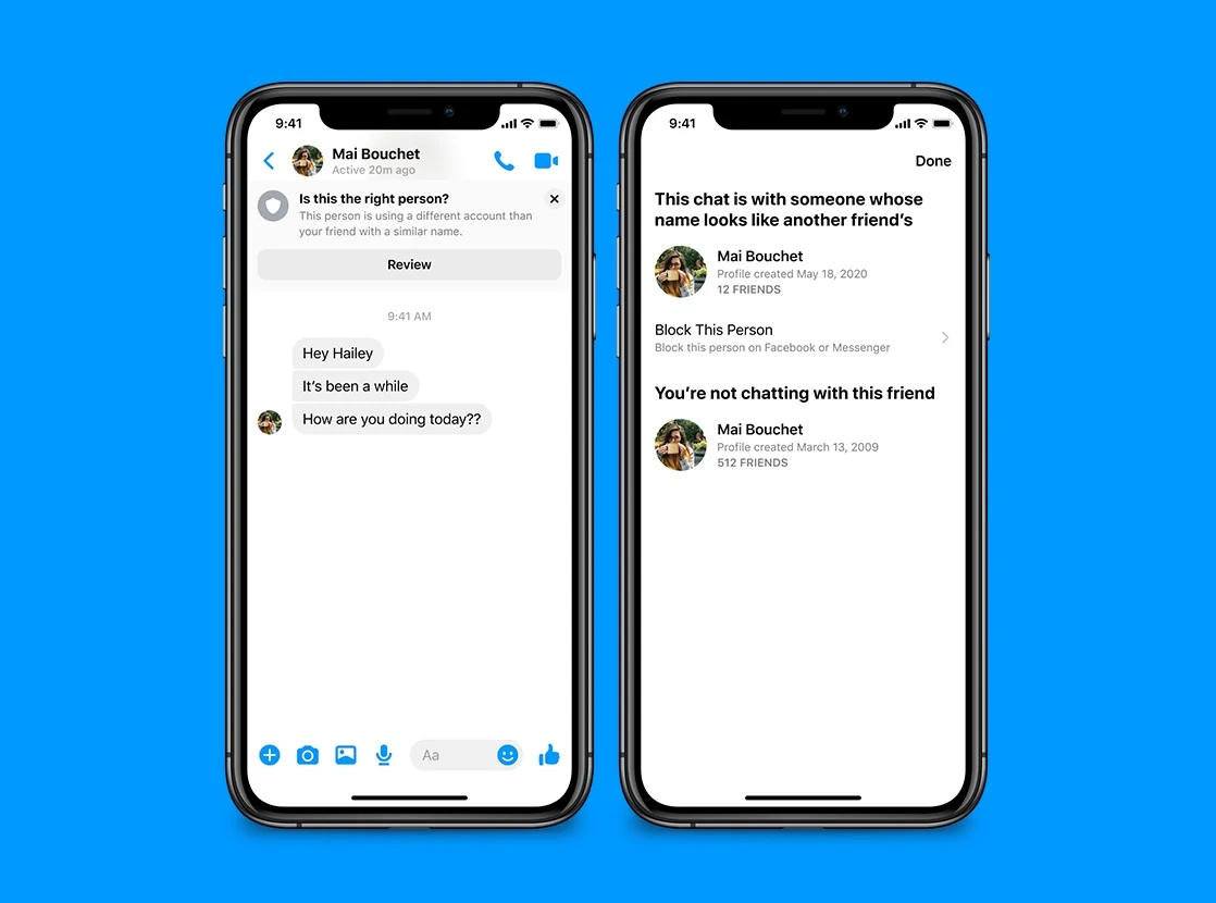 Preventing Unwanted Contacts and Scams in Messenger